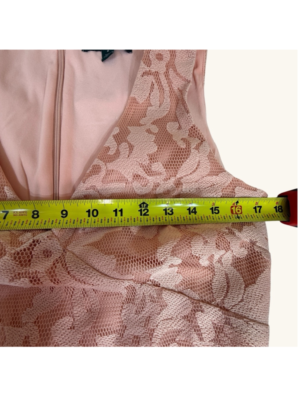 Lauren Ralph Lauren Pink Lace Maxi Dress Size 8 Sleeveless Formal Evening Gown - Picture 6 of 7